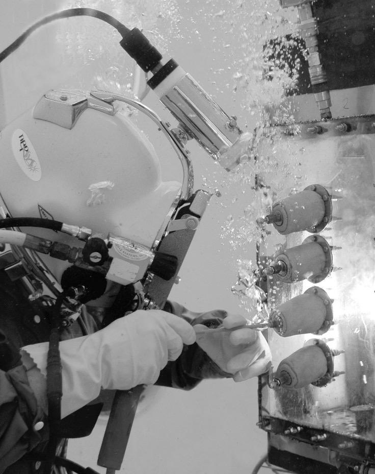 Equipo de ingeniería revisando planos de infraestructura marina en sitio